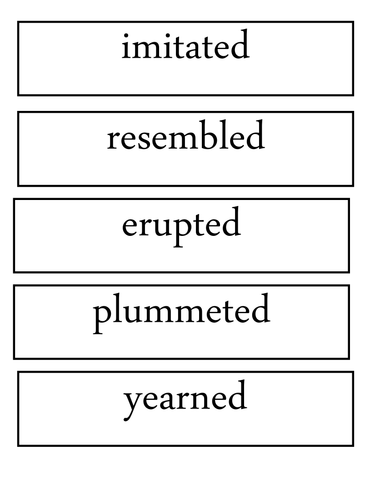 Uplevelling vocabulary display