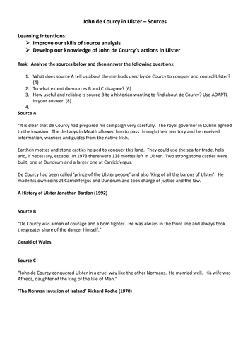 John de Courcy in Ulster