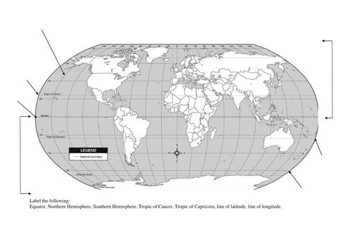 Label the geographical features of a map