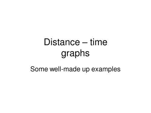 Distance/Time graphs