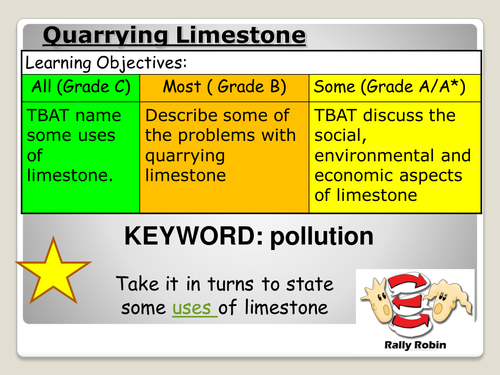 AQA C1 2.5 Issues of quarrying Limestone