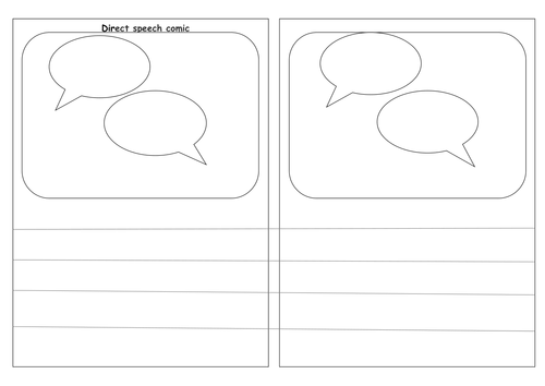 speech bubbles worksheet year 3