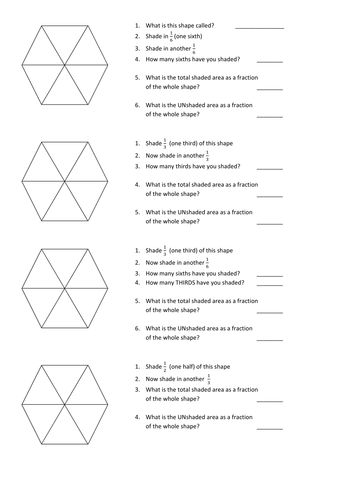 Adding Fractions - Word Document - KS2 /KS3