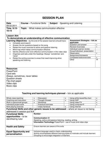 Complete Lesson: Effective Communication by nbrighton78 - Teaching