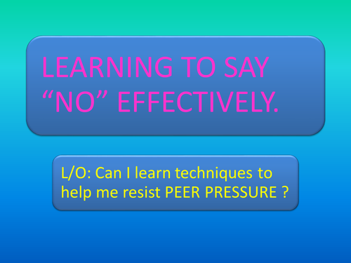 Learning to say 'NO'