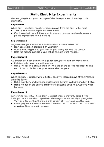 Worksheets Electrostatics Worksheet Answers electrostatics worksheets by mousey80 teaching resources tes