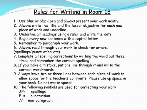 Rules For Writing PowerPoint