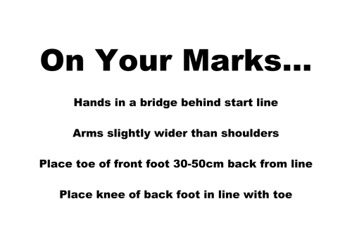 Athletics Teaching Cards