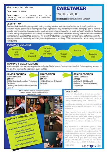 Caretaker Careers Information