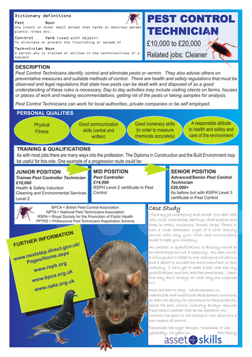 Pest Control Technician Careers Information