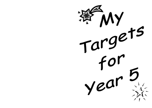 Pupil self-target setting booklet