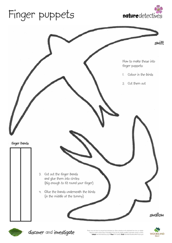 Swift and swallow puppets