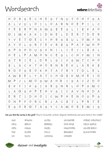 Sloes - Wordsearches