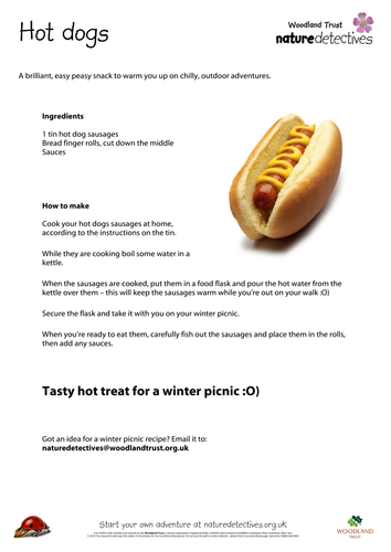 Hot dogs picnic recipe