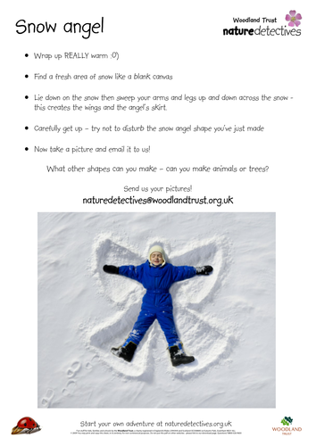 Make a snow angel!