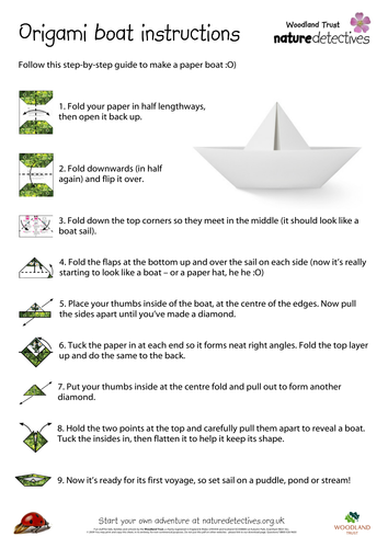 Make a deals paper boat