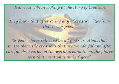 Christianity Creation banner and blurb