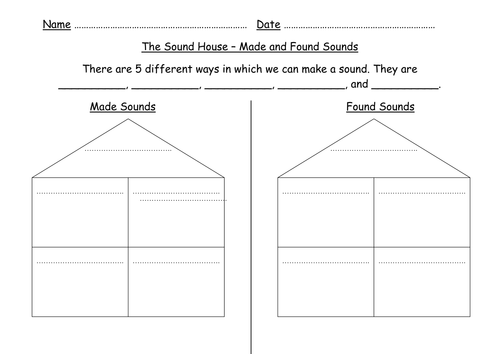 Found and made sounds booklet
