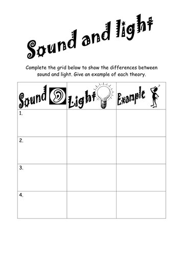 Compare sound and light