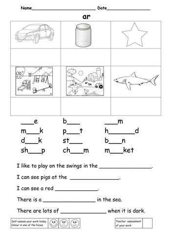 tch worksheet phonics Differentiated for the ar digraph by worksheets