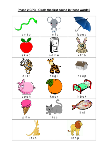 Phase 2 Letters and Sounds GPC Worksheet/Test | Teaching ...