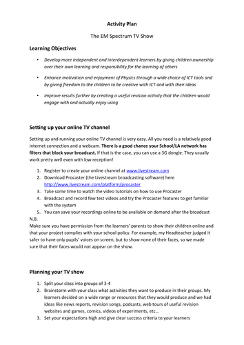 The EM Spectrum TV Show