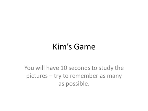 Kim's Game