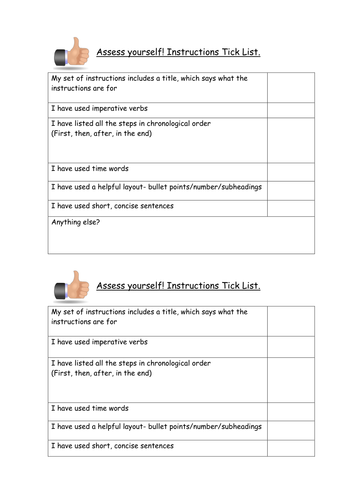 Writing to instruct - KS2/SEN