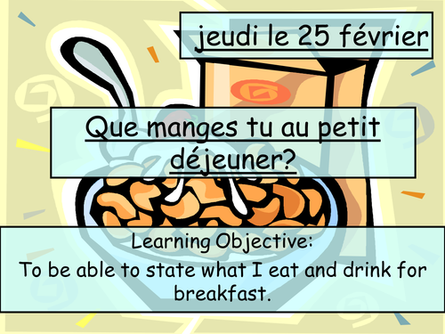 Que Manges-Tu Au Petit Déjeuner?