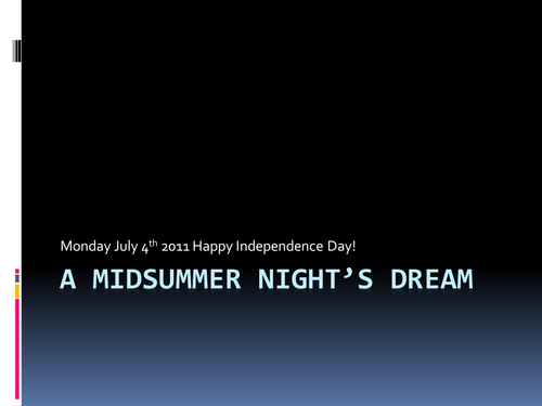 Midsummers Nights Dream S&L Resource Kit