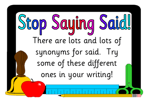 Stop saying said!