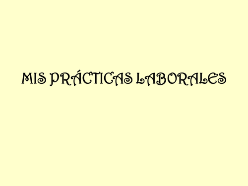 Practicas laborales