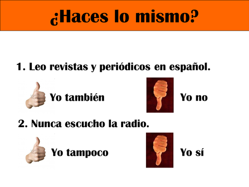 Tambien vs Tampoco