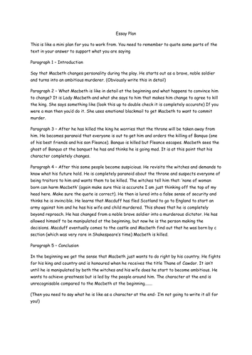 Essays comparing macbeth and hamlet