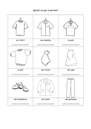 Qu'est-ce que tu portes? - agreement of adjectives