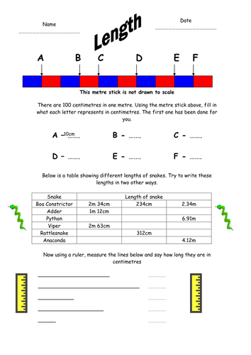 Length worksheets | Teaching Resources