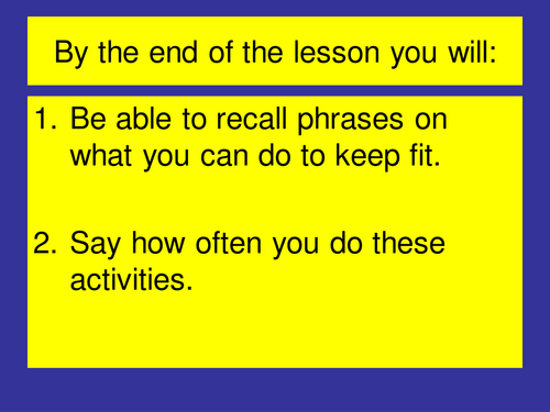 Keeping Fit and adverbs