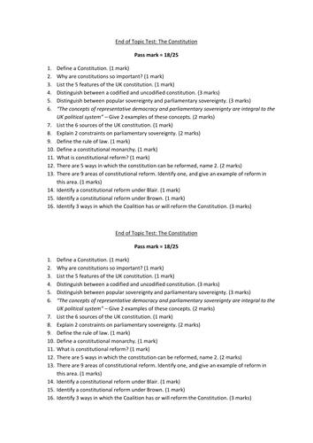 Fact Test; UK Constitution