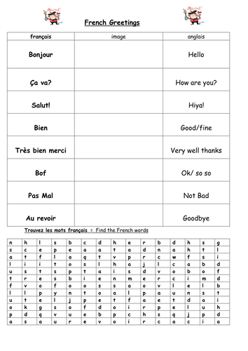 manners grade 1 worksheet good Resources Teaching Greetings Basic AndSJ by Tes    French