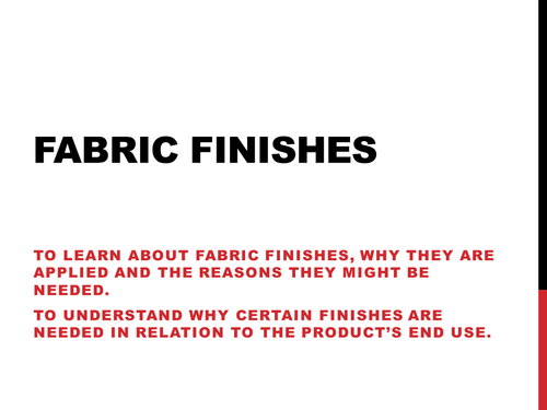 Fabric Finishes