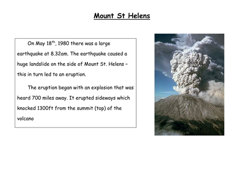 Volcanoes - evidence file - Thinking skills