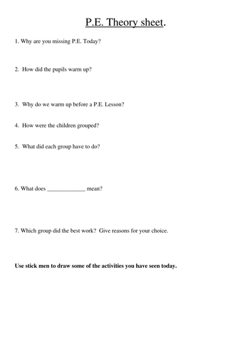 Non Participant Sheet