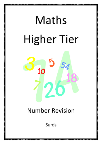 gcse-revision-booklet-surds-teaching-resources