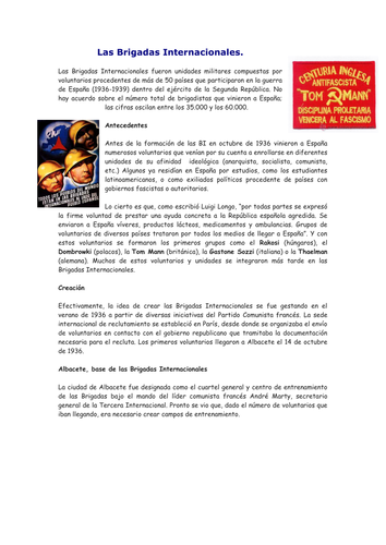 Las Brigadas Internacionales