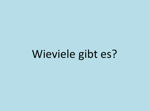 wieviele gibt es?