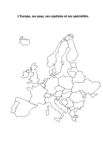 Pays d'Europe, capitales et specialites