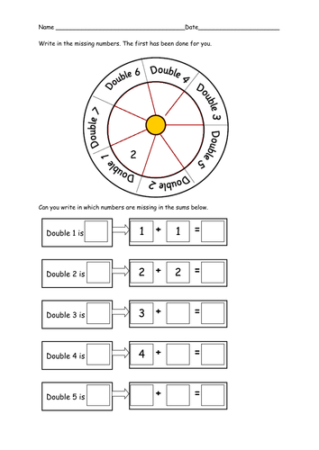 differentiated worksheets for doubling teaching resources