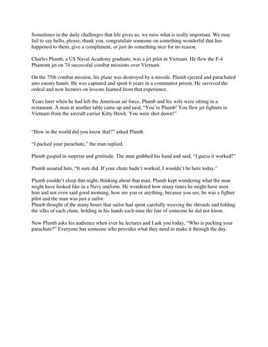 Assembly on support and friendship