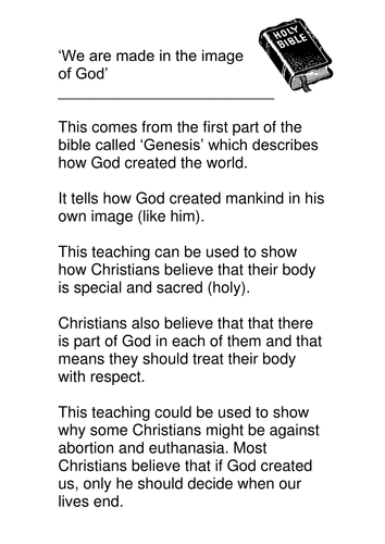 Christianity: Key words and teachings