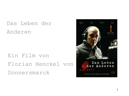 Filmsprache in Das Leben der Anderen